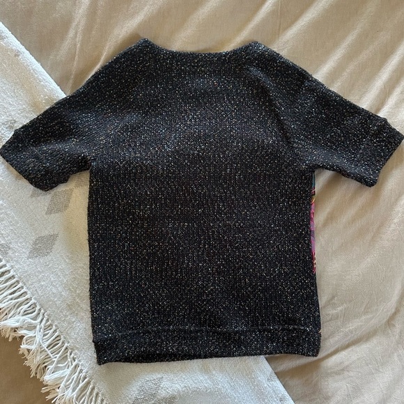 James Coviello Knit and Embroidered Short Sleeve Sweater - Picture 2 of 5